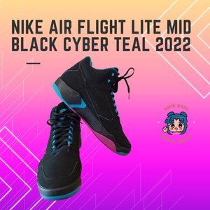 Nike Air Flight Lite Mid Black Cyber Teal 2022